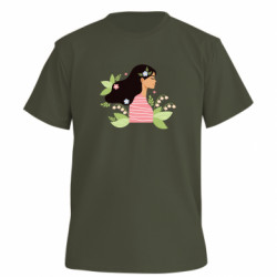 Футболка преміум чоловіча FATLINE Жінка з довгим волоссям Весна