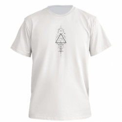 Футболка преміум чоловіча FATLINE Abstract composition of circles and triangles