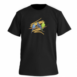 Футболка премиум мужская FATLINE Волнистые попугайчики