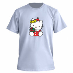 Футболка преміум чоловіча FATLINE Kitty with present - FATLINE Футболка преміум чоловіча FATLINE Kitty with present