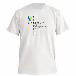 Футболка премиум мужская FATLINE Координаты Запорожжя