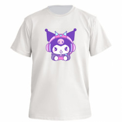 Футболка преміум чоловіча FATLINE Kuromi Cute Gamer - FATLINE Футболка преміум чоловіча FATLINE Kuromi Cute Gamer