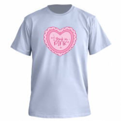 Футболка преміум чоловіча FATLINE Серце I think in pink - FATLINE Футболка преміум чоловіча FATLINE Серце I think in pink