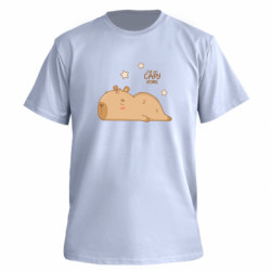 Футболка преміум чоловіча FATLINE Сплячий стиль капібари - FATLINE Футболка преміум чоловіча FATLINE Сплячий стиль капібари