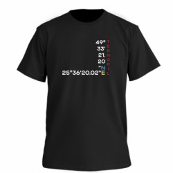 Футболка премиум мужская FATLINE Тернополь Координаты