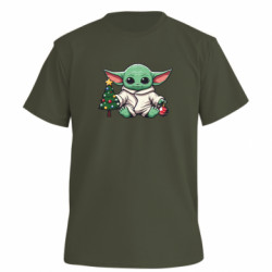 Футболка премиум мужская FATLINE Yoda with Christmas tree - FATLINE Футболка премиум мужская FATLINE Yoda with Christmas tree