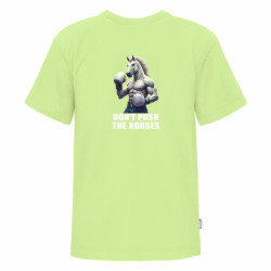 Футболка преміум дитяча FATLINE Don’t push the horses арт - FATLINE Футболка преміум дитяча FATLINE Don’t push the horses арт