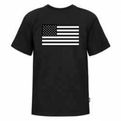Футболка преміум дитяча FATLINE Чорно-білий прапор США - FATLINE Футболка преміум дитяча FATLINE Чорно-білий прапор США