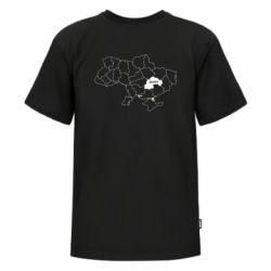 Футболка преміум дитяча FATLINE Дніпро на мапі України