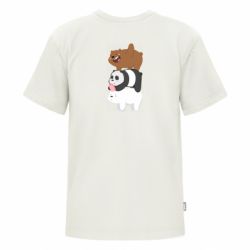 Футболка премиум детская FATLINE Гризли Панда и Белый - FATLINE Футболка премиум детская FATLINE Гризли Панда и Белый