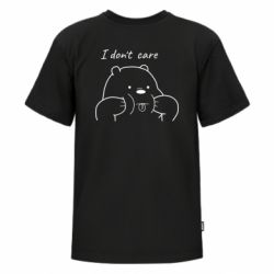 Футболка премиум детская FATLINE I don't care white - FATLINE Футболка премиум детская FATLINE I don't care white