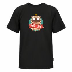 Футболка премиум детская FATLINE Мопс король - FATLINE Футболка премиум детская FATLINE Мопс король