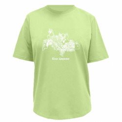 Футболка преміум жіноча FATLINE Біла Церква мапа