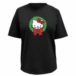 Футболка премиум женская FATLINE Hello Kitty Merry Christmas - FATLINE Футболка премиум женская FATLINE Hello Kitty Merry Christmas