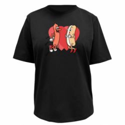 Футболка премиум женская FATLINE Hot dog love - FATLINE Футболка премиум женская FATLINE Hot dog love