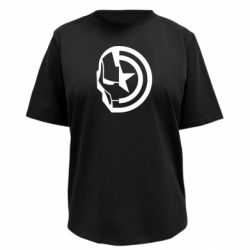 Футболка премиум женская FATLINE Iron Man and Captain America - FATLINE Футболка премиум женская FATLINE Iron Man and Captain America