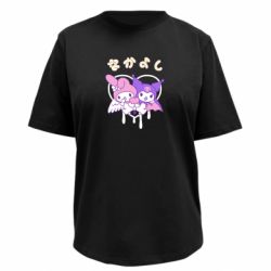 Футболка преміум жіноча FATLINE Kuromi and My Melody - FATLINE Футболка преміум жіноча FATLINE Kuromi and My Melody