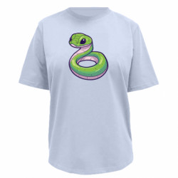 Футболка премиум женская FATLINE Мультяшная змейка - FATLINE Футболка премиум женская FATLINE Мультяшная змейка