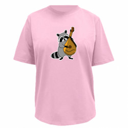 Футболка преміум жіноча FATLINE Єнот-бандурист - FATLINE Футболка преміум жіноча FATLINE Єнот-бандурист