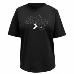 Футболка преміум жіноча FATLINE Одеса на мапі України