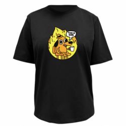 Футболка преміум жіноча FATLINE This is fine dog meme - FATLINE Футболка преміум жіноча FATLINE This is fine dog meme