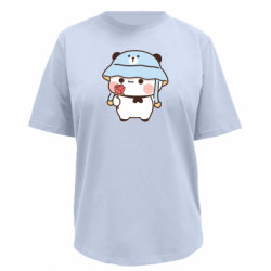 Футболка премиум женская FATLINE Мишка с цветочком - FATLINE Футболка премиум женская FATLINE Мишка с цветочком