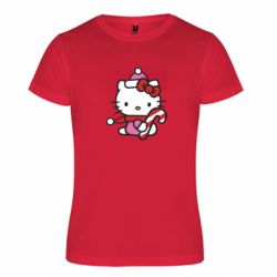 Футболка спортивна унісекс Christmas Kitty with candy - FATLINE Футболка спортивна унісекс Christmas Kitty with candy