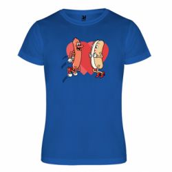 Футболка спортивная унисекс Hot dog love - FATLINE Футболка спортивная унисекс Hot dog love