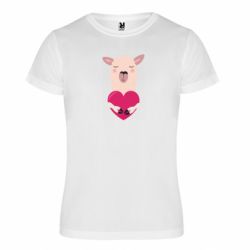 Футболка спортивная унисекс Lama with heart - FATLINE Футболка спортивная унисекс Lama with heart