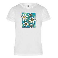 Футболка спортивная унисекс Ромашки на голубом - FATLINE Футболка спортивная унисекс Ромашки на голубом