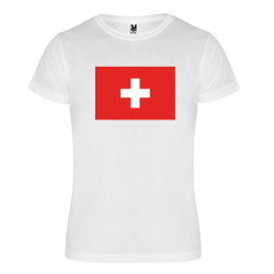 Футболка спортивна унісекс Швейцарія прапор - FATLINE Футболка спортивна унісекс Швейцарія прапор