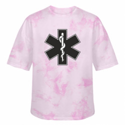 Футболка тай-дай оверсайз FATLINE Ambulance logo - FATLINE Футболка тай-дай оверсайз FATLINE Ambulance logo