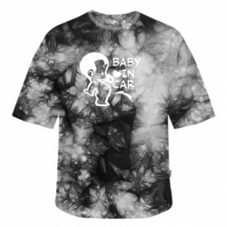 Футболка тай-дай оверсайз FATLINE Baby in car - FATLINE Футболка тай-дай оверсайз FATLINE Baby in car