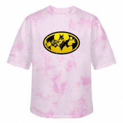 Футболка тай-дай оверсайз FATLINE Batman Graffiti - FATLINE Футболка тай-дай оверсайз FATLINE Batman Graffiti