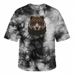 Футболка тай-дай оверсайз FATLINE Bear graphic - FATLINE Футболка тай-дай оверсайз FATLINE Bear graphic
