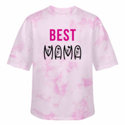 Футболка тай-дай оверсайз FATLINE BEST Mama / Найкраща мама - FATLINE Футболка тай-дай оверсайз FATLINE BEST Mama / Найкраща мама