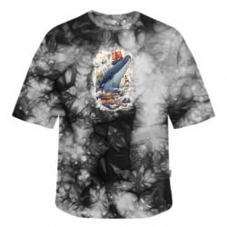 Футболка тай-дай оверсайз FATLINE Буремний океан - FATLINE Футболка тай-дай оверсайз FATLINE Буремний океан