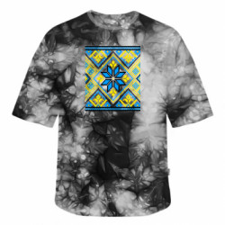 Футболка тай-дай оверсайз FATLINE Embroidery - FATLINE Футболка тай-дай оверсайз FATLINE Embroidery