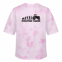 Футболка тай-дай оверсайз FATLINE Evolution Farmers - FATLINE Футболка тай-дай оверсайз FATLINE Evolution Farmers