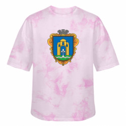 Футболка тай-дай оверсайз FATLINE Герб Броварів - FATLINE Футболка тай-дай оверсайз FATLINE Герб Броварів