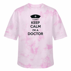 Футболка тай-дай оверсайз FATLINE I can't keer calm i'm a doctor - FATLINE Футболка тай-дай оверсайз FATLINE I can't keer calm i'm a doctor