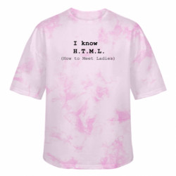 Футболка тай-дай оверсайз FATLINE I know html - FATLINE Футболка тай-дай оверсайз FATLINE I know html