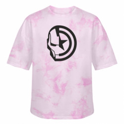 Футболка тай-дай оверсайз FATLINE Iron Man and Captain America - FATLINE Футболка тай-дай оверсайз FATLINE Iron Man and Captain America