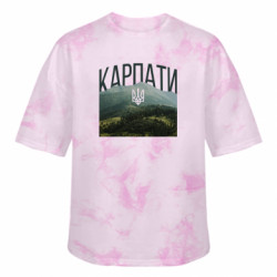 Футболка тай-дай оверсайз FATLINE Карпати - FATLINE Футболка тай-дай оверсайз FATLINE Карпати