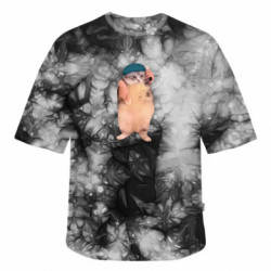 Футболка тай-дай оверсайз FATLINE Кіт Танцює Мем - FATLINE Футболка тай-дай оверсайз FATLINE Кіт Танцює Мем