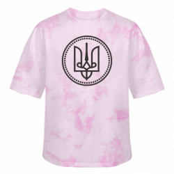 Футболка тай-дай оверсайз FATLINE Княжий знак Володимира Хрестителя - FATLINE Футболка тай-дай оверсайз FATLINE Княжий знак Володимира Хрестителя