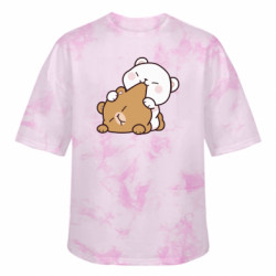 Футболка тай-дай оверсайз FATLINE Кусь мишки - FATLINE Футболка тай-дай оверсайз FATLINE Кусь мишки