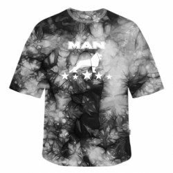 Футболка тай-дай оверсайз FATLINE Man lion and stars - FATLINE Футболка тай-дай оверсайз FATLINE Man lion and stars