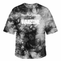 Футболка тай-дай оверсайз FATLINE Мастер спорта по Warzone - FATLINE Футболка тай-дай оверсайз FATLINE Мастер спорта по Warzone