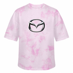 Футболка тай-дай оверсайз FATLINE Mazda 3D Small Logo - FATLINE Футболка тай-дай оверсайз FATLINE Mazda 3D Small Logo